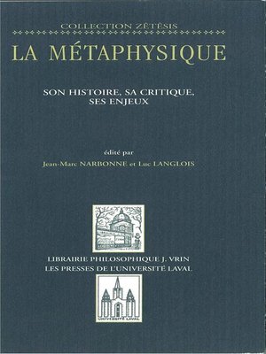 cover image of Métaphysique tome 1